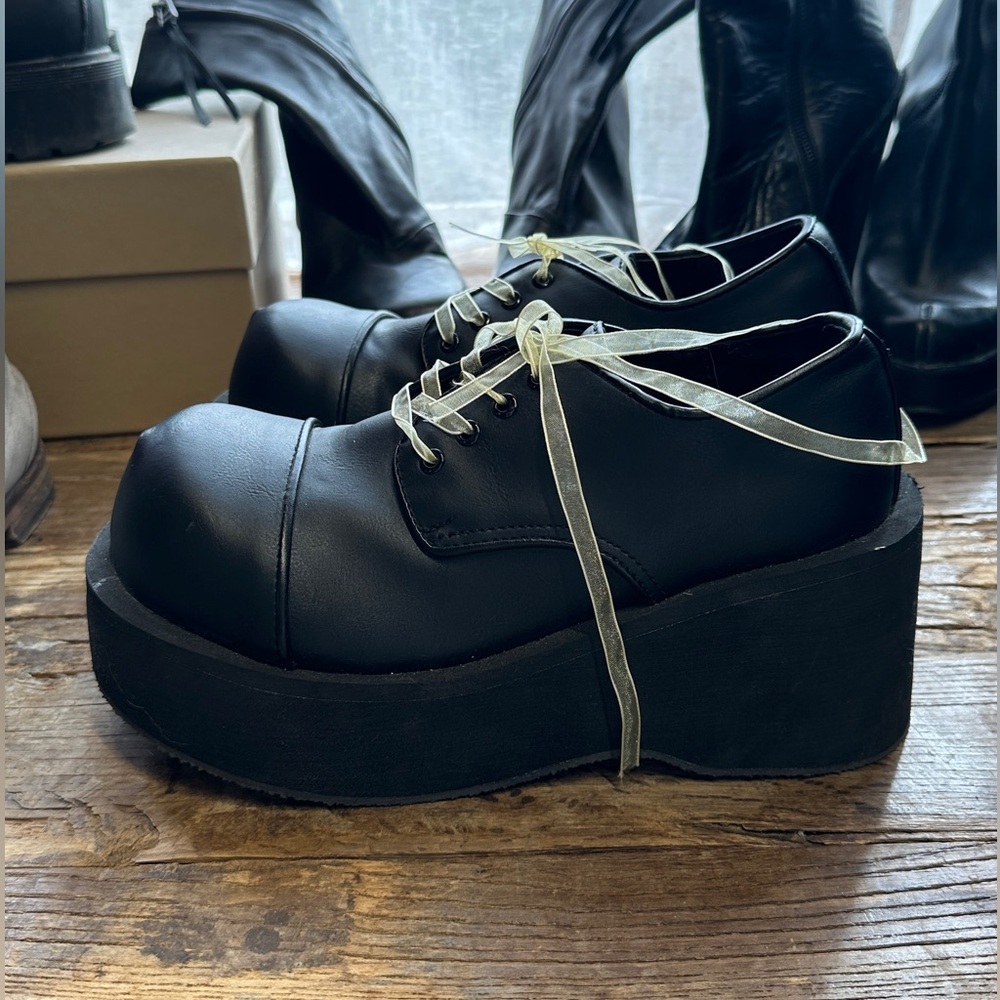 Demonia Black Platform Shoes